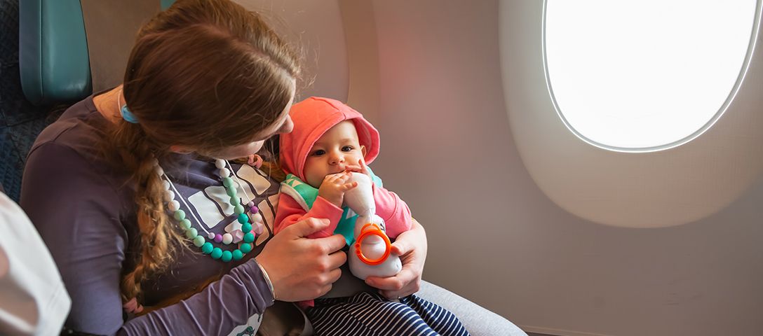 travelling on a plane with baby